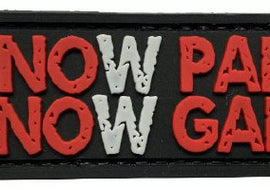 Know Pain, Know Gain PVC Patch Black and Red