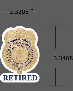 Retired OSI Badge Sticker - FIVE FOR $10 - Tactically Suited