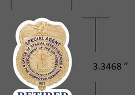 Retired OSI Badge Sticker - FIVE FOR $10 - Tactically Suited