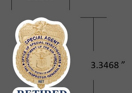 Retired OSI Badge Sticker (Inside the Windshield) - FIVE FOR $10 - Tactically Suited