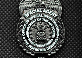 AFOSI Badge - Tactical Black Lapel Pin - Tactically Suited