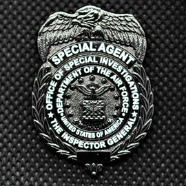 AFOSI Badge - Tactical Black Lapel Pin - Tactically Suited