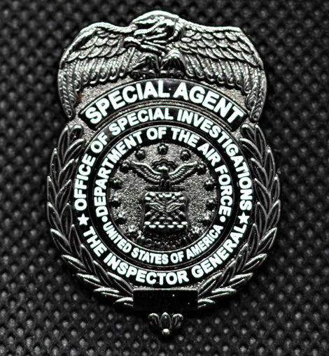 AFOSI Badge - Tactical Black Lapel Pin - Tactically Suited