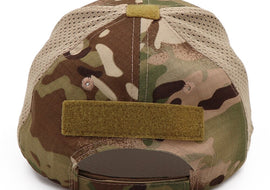 Mesh Tactical Cap with Velcro Front Multicam
