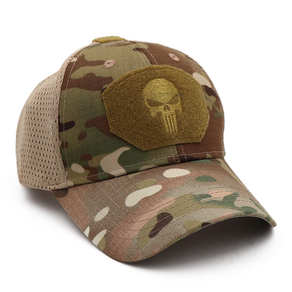 Mesh Tactical Cap with Velcro Front Multicam – Tactically Suited
