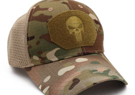 Mesh Tactical Cap with Velcro Front Multicam