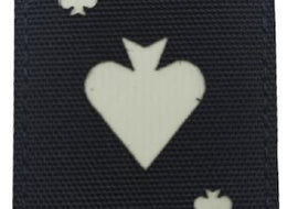 Reflective Poker Ace Patch Black