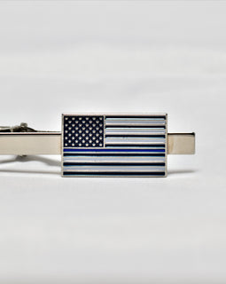 Thin Blue Line Flag Tie Clip - Tactically Suited