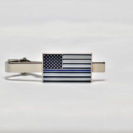Thin Blue Line Flag Tie Clip - Tactically Suited