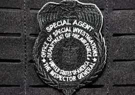 Tactical Black OSI Badge Patch (Velcro Backed) - Tactically Suited