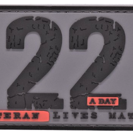 22 A Day - Veteran Lives Matter - PVC Patch
