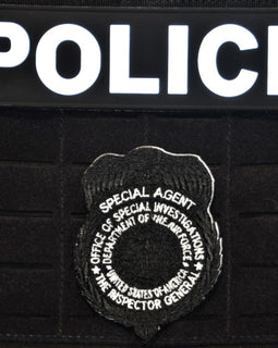 Tactical Black OSI Badge Patch (Velcro Backed) - Tactically Suited