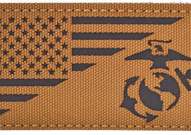 American Flag / USMC IR Patch - Coyote Brown