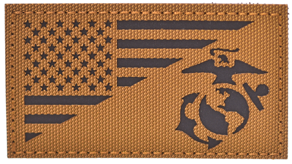 American Flag / USMC IR Patch - Coyote Brown – Tactically Suited