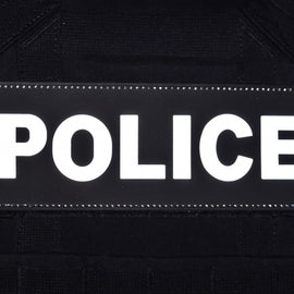 Reflective Plate Carrier Patch (3"x8") - POLICE - Tactically Suited