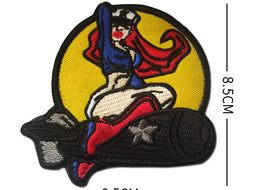 Pin Up Girl On Bomb - Red Head