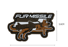 Fur Missile - Brown - PVC Patch