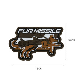 Fur Missile - Brown - PVC Patch