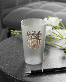 NCIS Badge - Frosted Pint Glass, 16oz