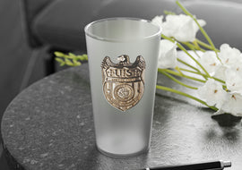 NCIS Badge - Frosted Pint Glass, 16oz