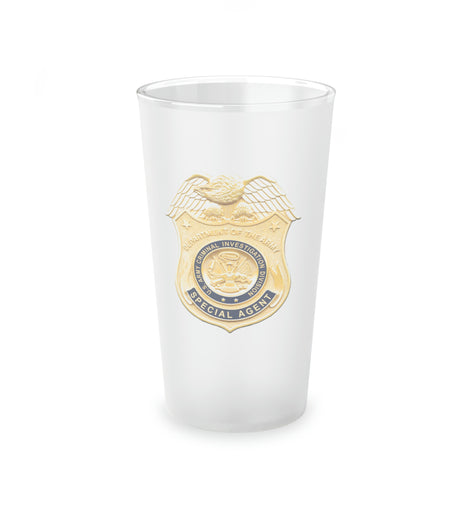 Army CID Badge - Frosted Pint Glass, 16oz