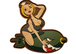 Pin Up Girl Beret Bomb Girl - PVC Patch