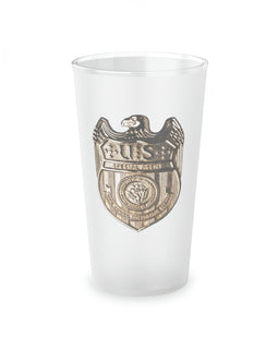 NCIS Badge - Frosted Pint Glass, 16oz
