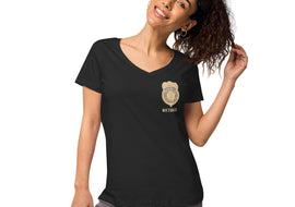 Retired OSI Badge - Women’s Fitted V-Neck T-Shirt