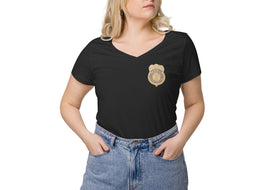 OSI Badge - Women’s Fitted V-Neck T-Shirt