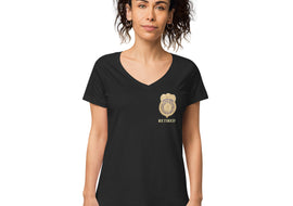 Retired OSI Badge - Women’s Fitted V-Neck T-Shirt